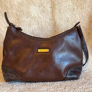 Rosetti Rich Brown Leather Shoulder Bag